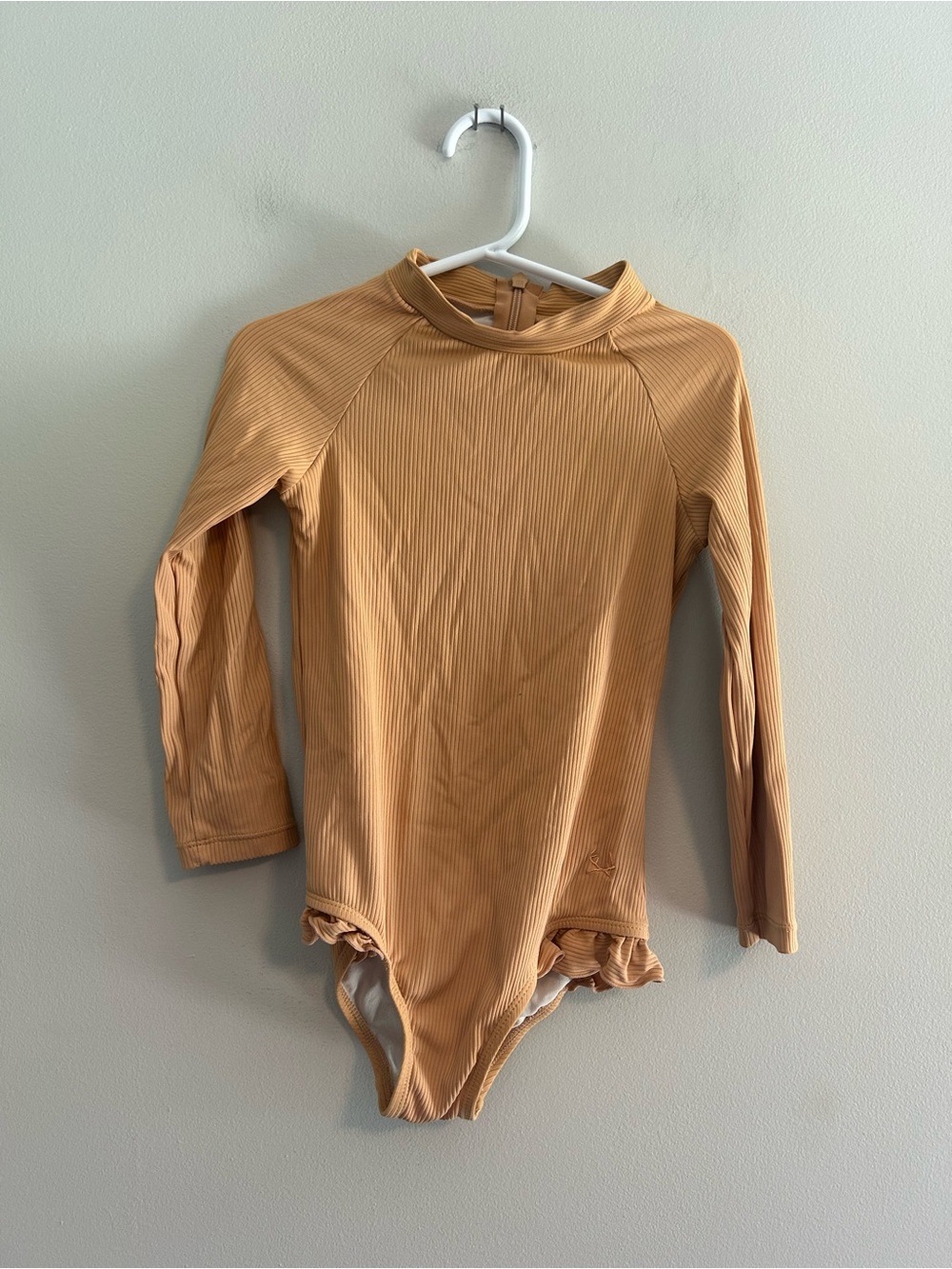 Little buck small shop toddler 4/5 tan ribbed long sleeve one piece swimsuit